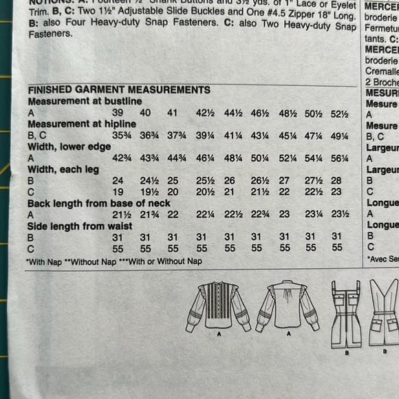 McCall Sewing Pattern - Overalls and Top M8008 - Picture 4 of 8
